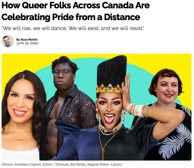 PicturHow Queer Folks Across Canada Are Celebrating Pride from a Distance by Russ Martin June 22, 2020e